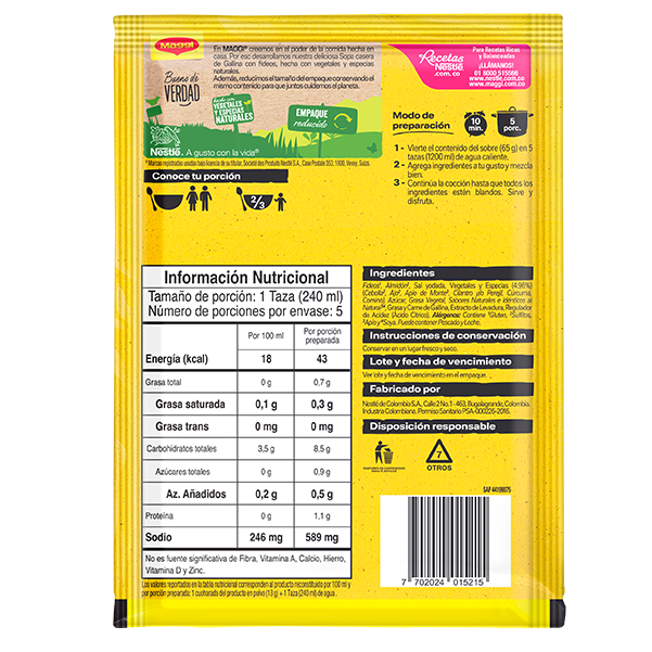 back MAGGI® Sopa de Gallina con Fideos 