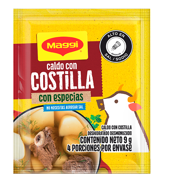 MAGGI® Caldo con Costilla desmenuzado​