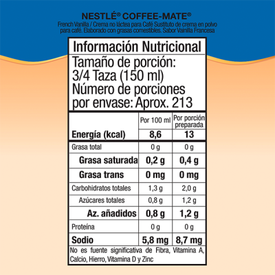 Coffee mate ® Vainilla