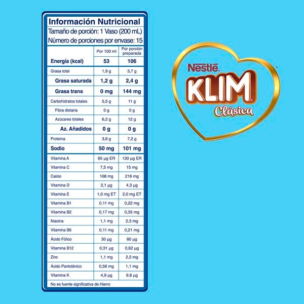 Tabla Nutricional