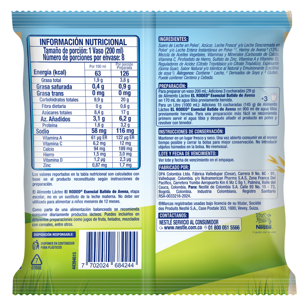 EL RODEO® Esencial con Avena